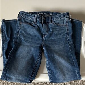 American Eagle Outfitters Women's Blue Hi-Rise Jegging Size 4Regular